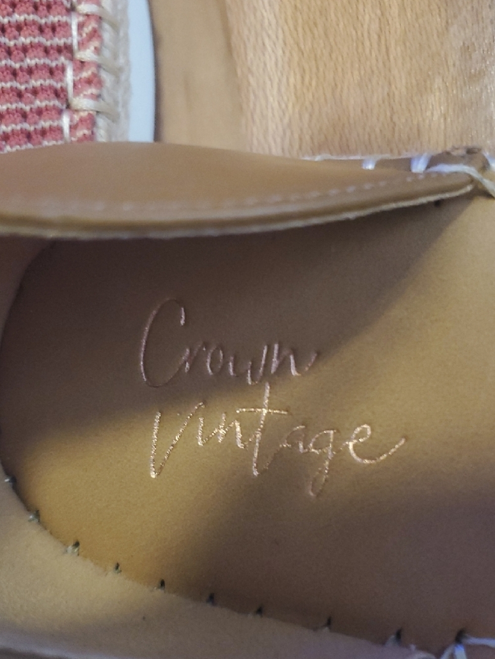 Crown Vintage Coral Pink Espadrille Slingback Flats - Picture 2 of 10